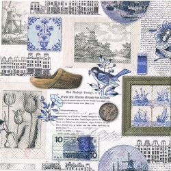 Serwetka do decoupage - 1821- Holenderskie wzory